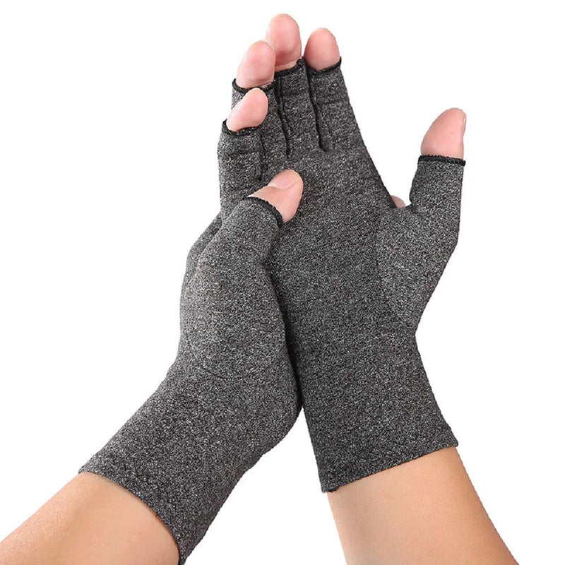 [Australia] - VITTO Anti-Arthritis Gloves (Pair) - Providing Warmth and Compression to Help Increase Circulation Reducing Pain and Promoting Healing 1x Pair (Grey, M) Grey 