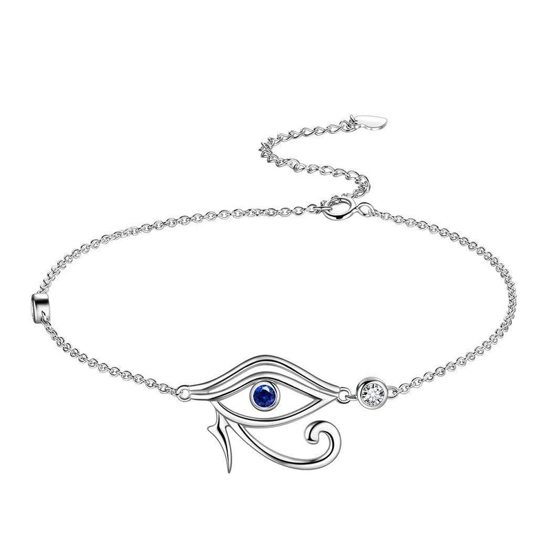 [Australia] - Egyptian Jewellery Set for Women Girls 925 Sterling Silver Eye of Horus Ring/Necklace/Earrings Set Amulet Jewellery Gift for Mom Wife Grandma Gift H,bracelet 