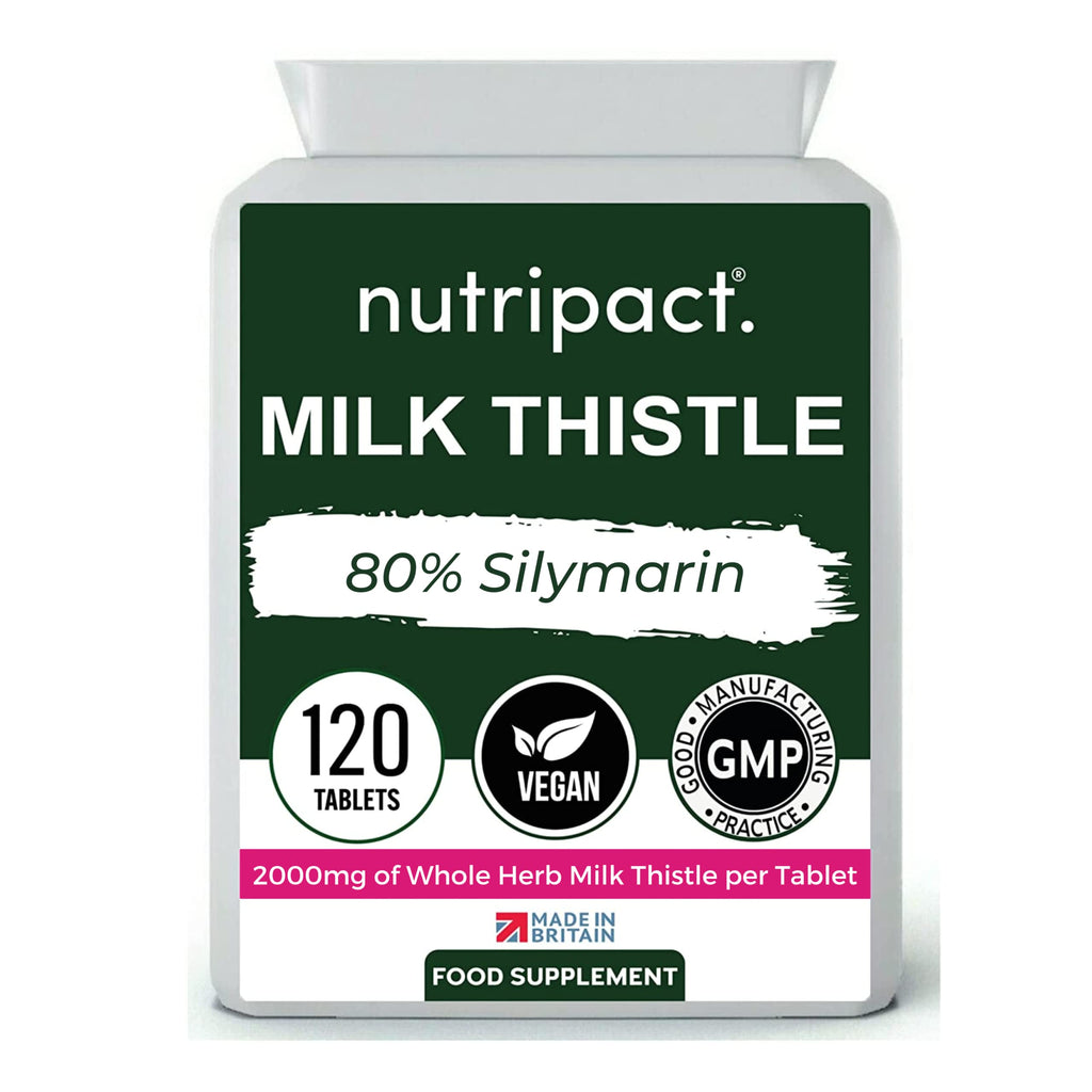 [Australia] - Milk Thistle Tablets 4000mg per Serving – 80% Silymarin - Milk Thistle Herbal Food Supplements - Vegan, GMO Free, Gluten Free - Made in The UK (120 Tablets) 