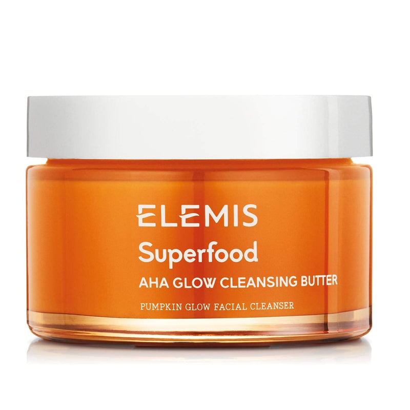 [Australia] - ELEMIS Superfood AHA Glow Cleansing Butter, Sulfate Free Facial Cleanser to Brighten and Nourish, Face Cleansing Balm for a Healthy, Glowing Complexion, Deep Cleaning Butter Balm to Nourish Skin, 90ml 