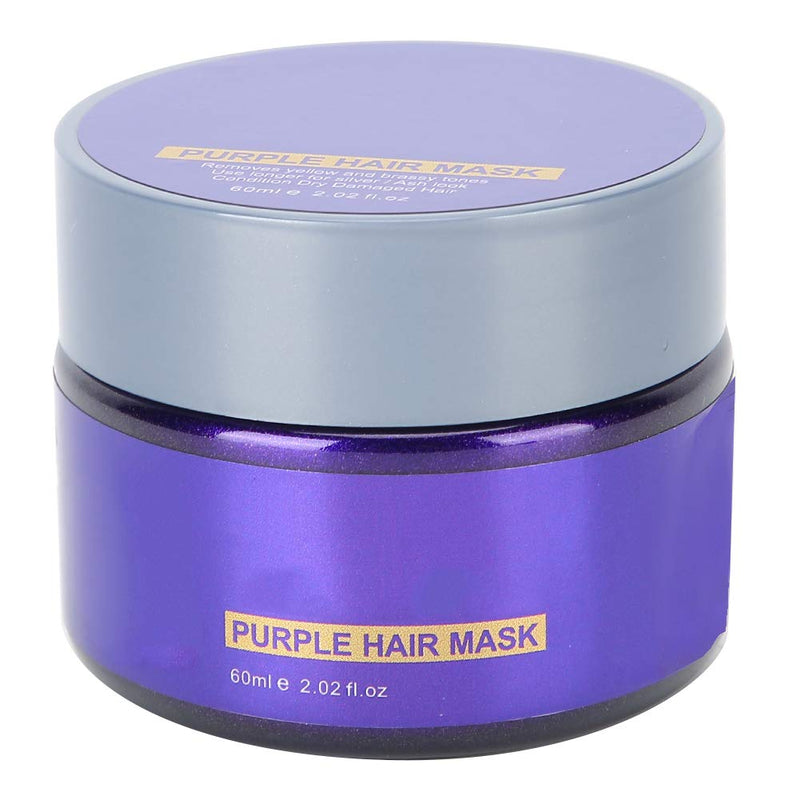 [Australia] - Purple Hair Mask, Deep Repairing Hair Mask, for Blonde Silver Hair to Removes Yellow Brassy Tones/Deep Repair Dry Damaged Hair, with Plant Serum 