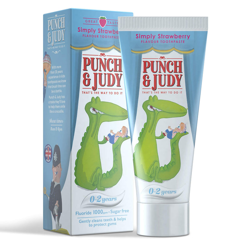 [Australia] - Punch & Judy Kids Toothpaste - Baby Strawberry Flavour, 0-2 Years, Fluoride, Sugar Free 50ml (Pack of 1) 50 ml (Pack of 1) 