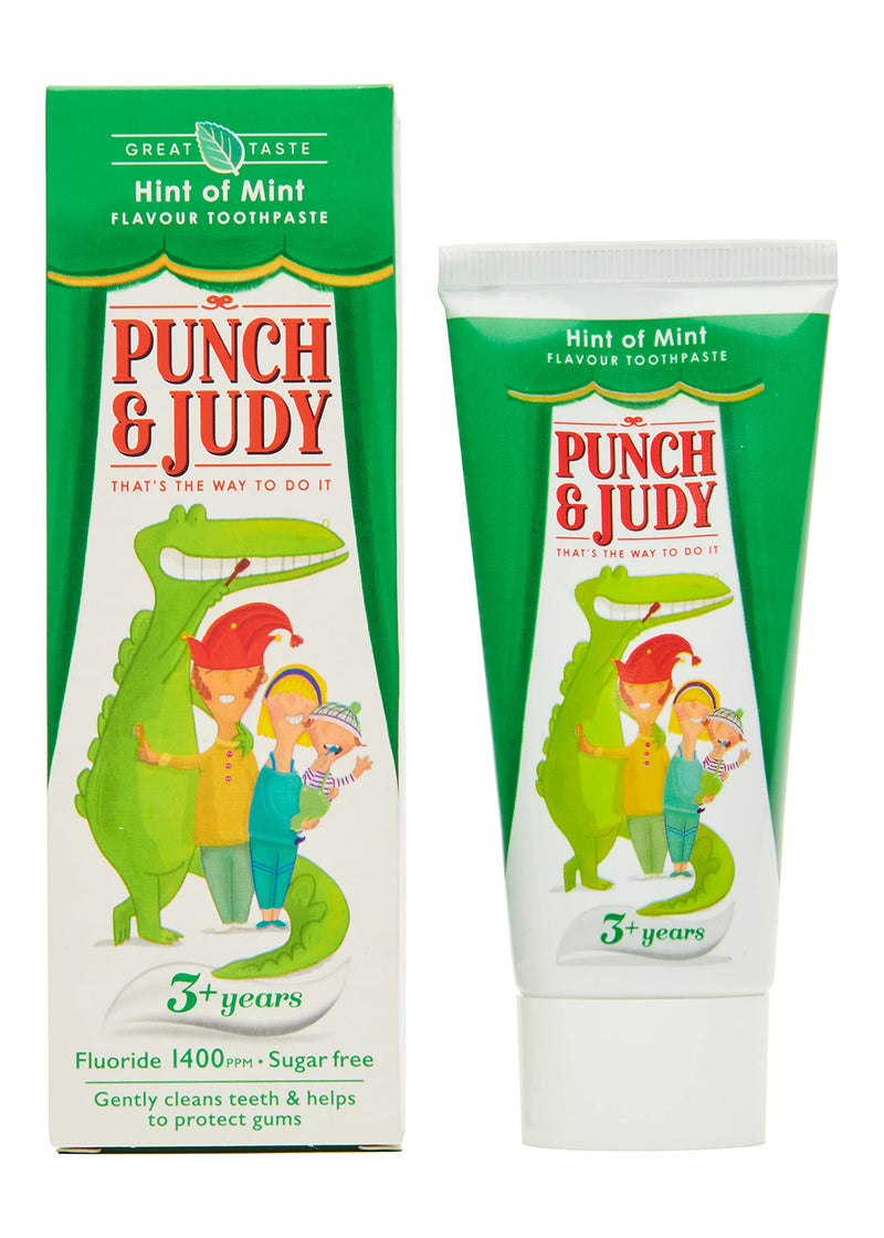 [Australia] - Punch & Judy Kids Toothpaste - Hint of Mint Flavour, 3+ Years, Fluoride, Sugar Free 50ml (Pack of 1) 
