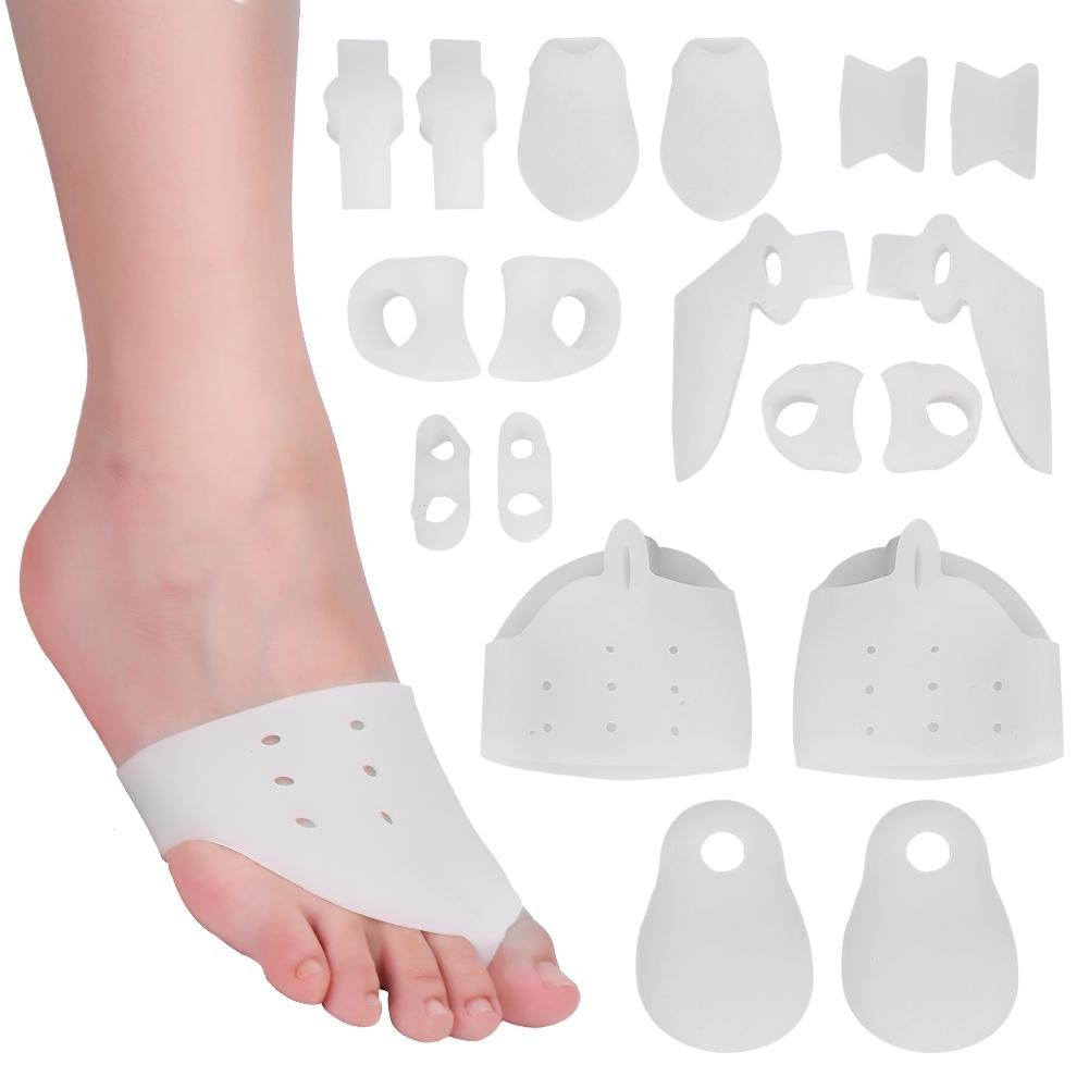 [Australia] - 9Pairs Bunion Corrector & Relief Kit Bunion Valgus Splints Protect Sleeves Toe Separators Corrector Pain Relief Toe Alignment Spreaders Separators Straightener 