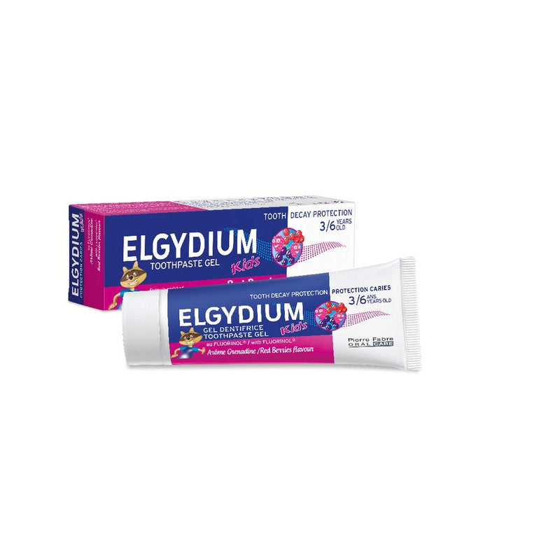[Australia] - Elgydium Kids Toothpaste Gel Decays Protection 3/6 Years 50ml - Grenadine 