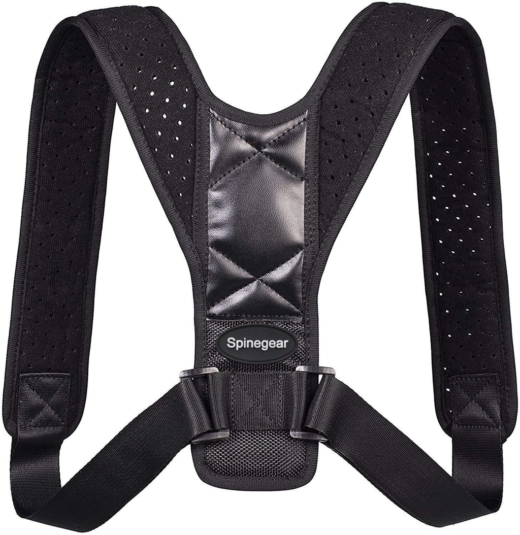[Australia] - Spinegear Posture Corrector for Men and Women Adjustable Support Upper Back Brace Straightener Spine Alignment Pain Relief Suitable for Size M - L 