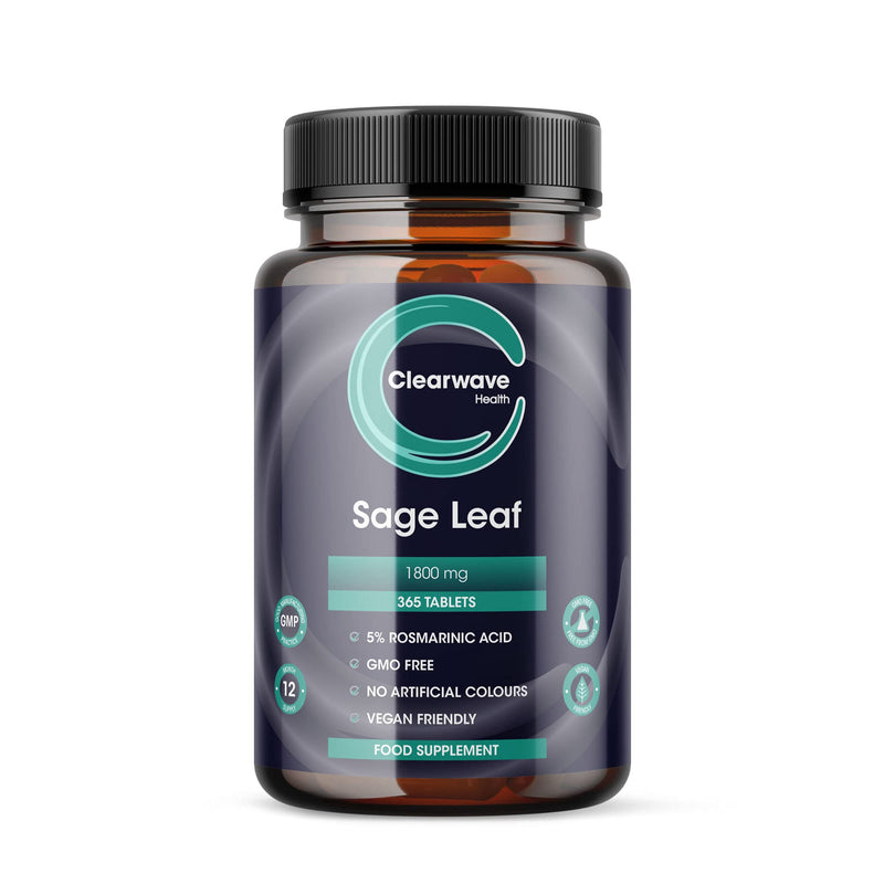 [Australia] - Sage Tablets - 365 Pack - High Strength Sage Leaf Tablets - Menopause Support - 1 Year Supply - Vegan - Made in The UK 365 Count (Pack of 1) 