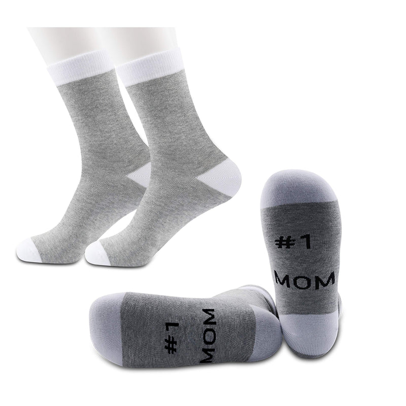 [Australia] - PYOUL 2 Pairs Mothers Day Gift Idea Mom Socks No. 1 Mom Socks #1 Mummy Gift Top Mom Best Mom Ever Birthday Gift For Mom #1 Mom 