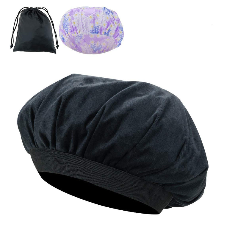 [Australia] - Locisne Removable Flaxseed Deep Conditioning Heat Cap Microwavable Steam Heated Hat Cap for Regular Deep Damaged Hair Conditioners Hydrate Moisturize Condition Treatment 