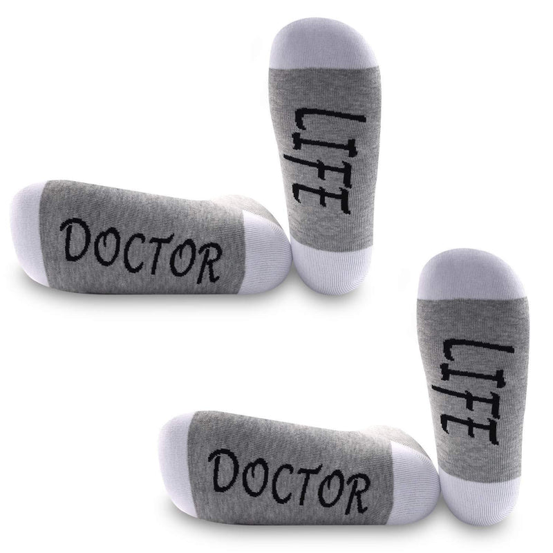 [Australia] - PYOUL 2 Pairs Doctor Socks Doctor Gift Doctor Life Socks Best Doctor Ever Socks for Doctors 