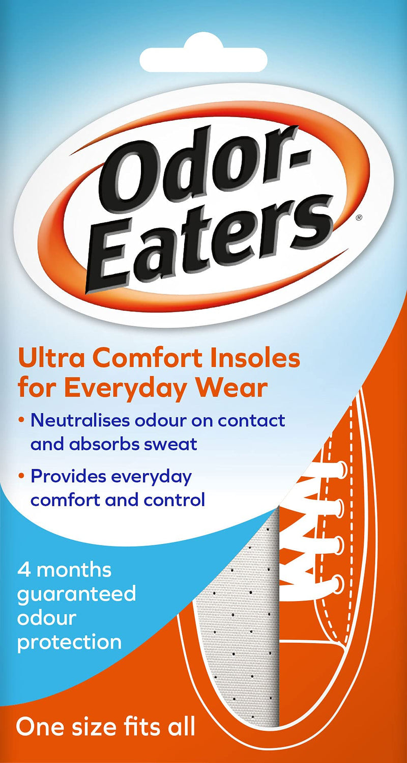 [Australia] - Odor-Eaters Ultra Comfort, Odour-Destroying, Deodorising Comfort Insoles, for Everyday Wear, Pack of 6 6 Pairs 