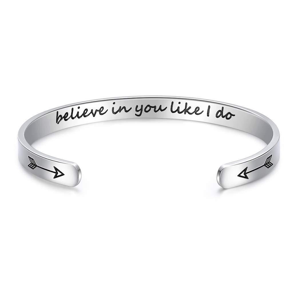 [Australia] - CERSLIMO Friendship Gifts Bracelets Bangles for Womens Inspirational Gifts for Best Friend Sisters Bracelets Encouragement Birthday Gifts 05-believe in you like I do 