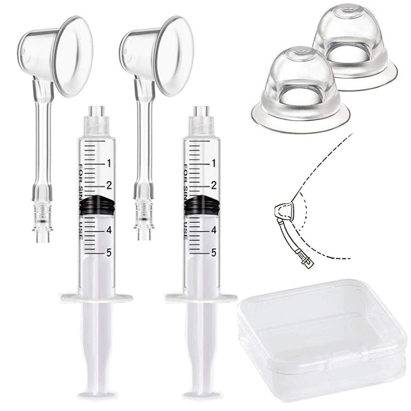[Australia] - Inverted Nipple Puller 2 PC Nipple Aspirator Corrector Women Nipple Suckers for Flat Nipples 