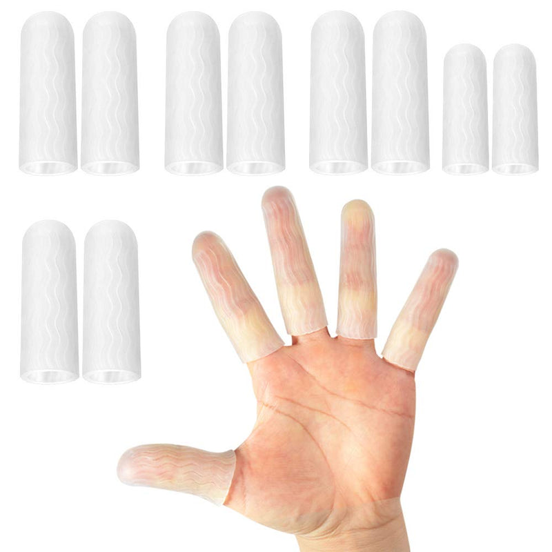 [Australia] - 10 Pack Silicone Finger Protectors,for Man,Gel Finger Cots & Protector,Relief from Pain of Finger Tips Cracked, Arthritis 