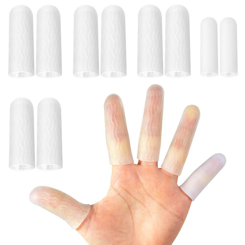 [Australia] - HioIoiH 10 Pack Silicone Finger Protectors,For Woman,Gel Finger Cots & Protector,Relief from Pain of Finger Tips Cracked, Arthritis 
