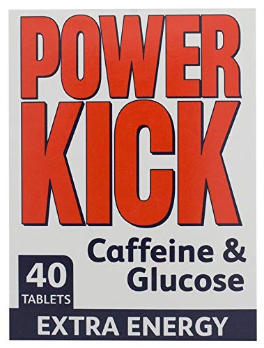 [Australia] - Powerkick Extra Energy Caffeine & Glucose Tablets x 40 - Pack of 6 (240 Tablets in Total) 