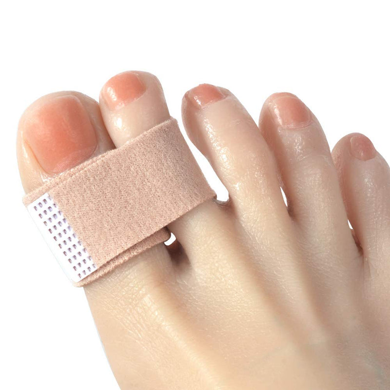 [Australia] - DYKOOK Lengthened Broken Toe Wraps for Your Big Toes, 8 Pcs/Pack, Fabric Toe Splint Toe Cushioned Bandages Finger Protectors Straightener Hammer Toe Separators 