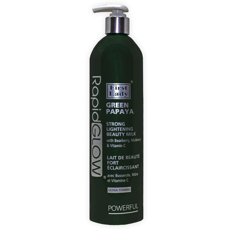 [Australia] - First Lady Rapid Glow Green Papaya Strong Skin Lightening Beauty Lotion 500ml - with Bearberry, Mulberry & Vitamin C 