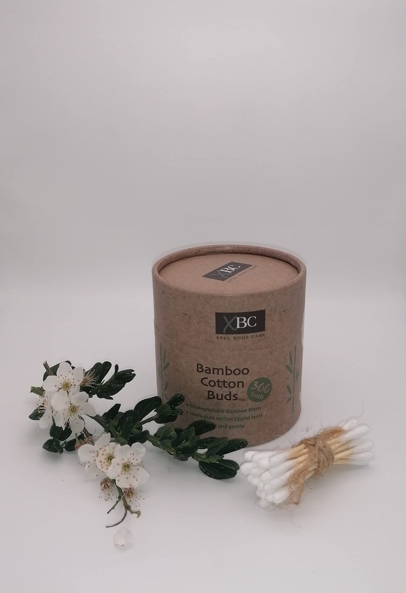 [Australia] - Premium 300 Biodegradable Eco Friendly Bamboo Cotton Buds | Compostable Wooden Ear Sticks | Zero Waste Disposable Products | Plastic Free Makeup Swab | Safety Organic Swabs for Eye Cleaning | Utensils 
