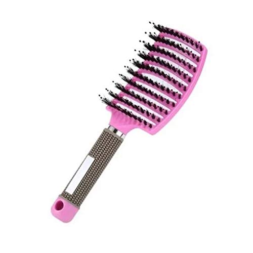 [Australia] - Detangling Nylon Bristle Brush, Single White Brush Anti-Static Detangler, Wet or Dry Use, Fast Blow Drying 