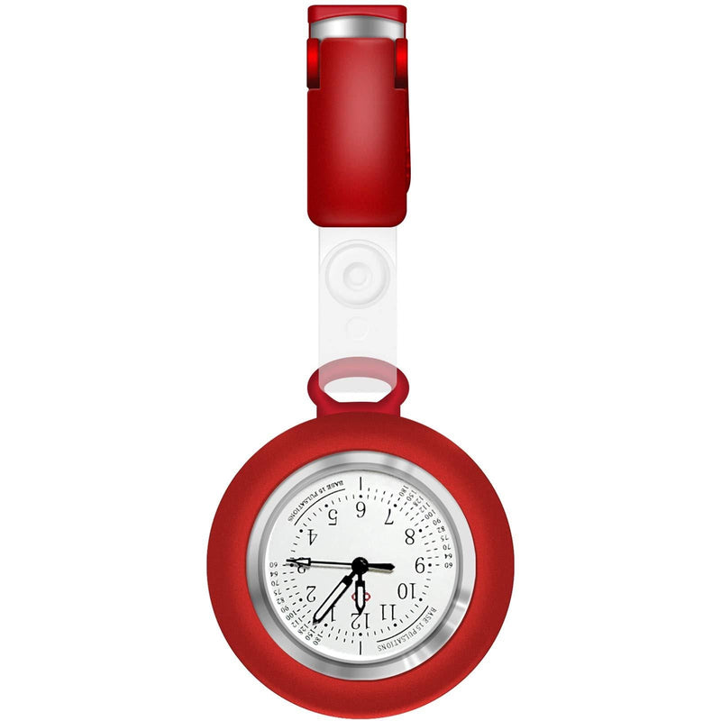 [Australia] - Nurse Watch,Nursing Watch,Nurse Watches for Women, Watch with Second Hand Clip on Watch Nursing Watches for Nurses (Red) 
