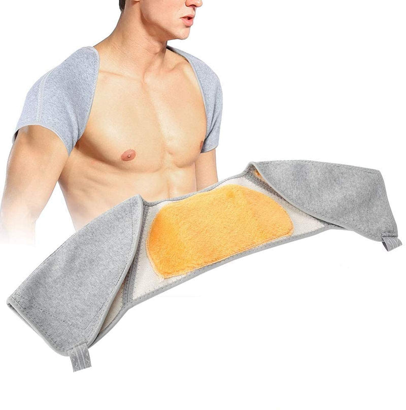 [Australia] - Shoulder Brace, Bamboo Carbon Gold Fleece Winter Warm Pain Relief Protective Brace Double Shoulder Support for Women and Men(XL) XL 