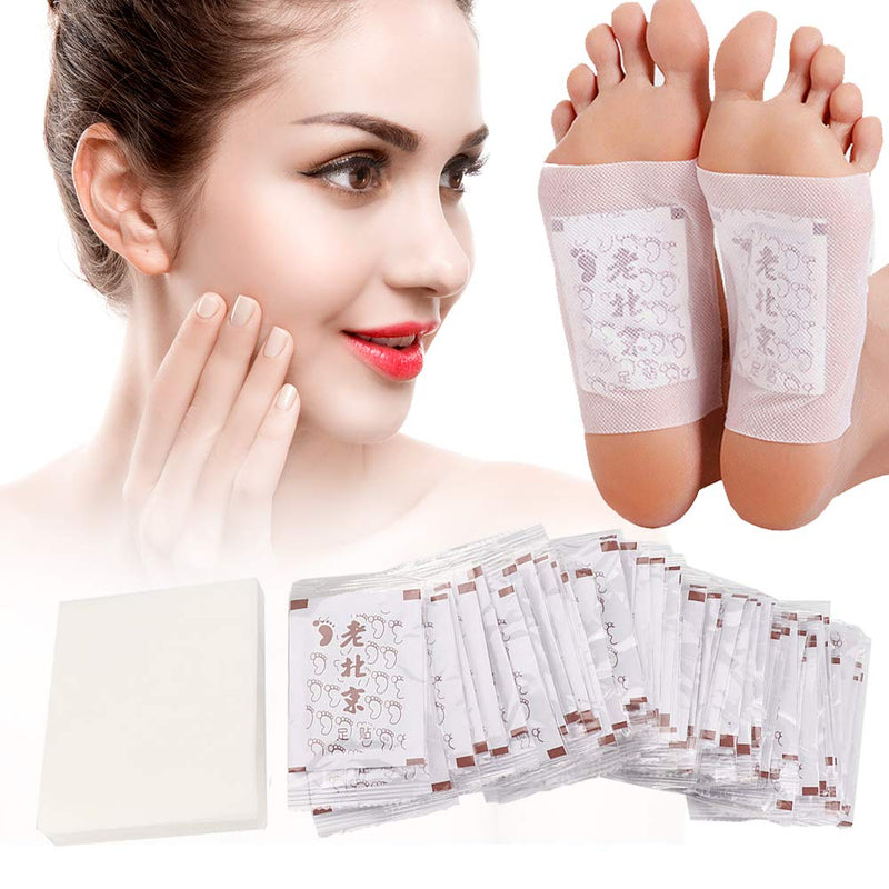 [Australia] - Foot Pads, 50pcs Relief Foot Patches Foot Patches Detox Body, Foot Sticker for Removing Impurities, Relieve Stress Improve Sleep 