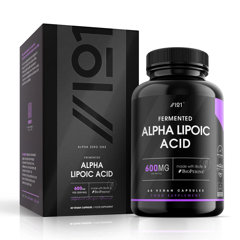 [Australia] - Alpha Lipoic Acid (ALA) 600mg - Made with Biotin & BioPerine® - 60 High Strength Capsules - Potent Amino Acids Supplement - Powerful Antioxidant - No Artificial Preservatives - Vegan, Non GMO. 