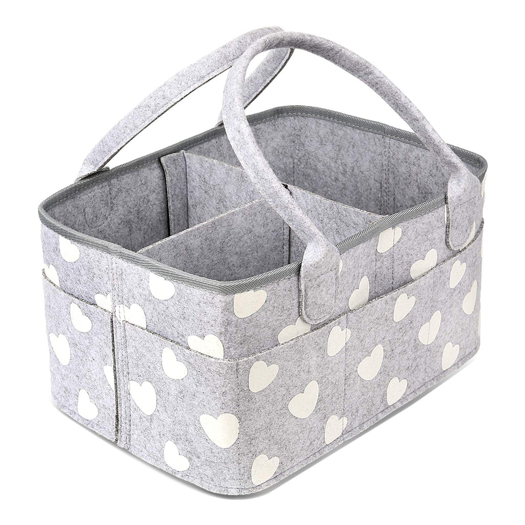 [Australia] - BOENFU Baby Diaper Caddy Nappy Organisers Nursery Storage Nappy Caddy Tote Newborn Shower Gift Basket Portable Car Travel Organizer with Detachable Divider and 10 Invisible Pockets for Mom Kids 