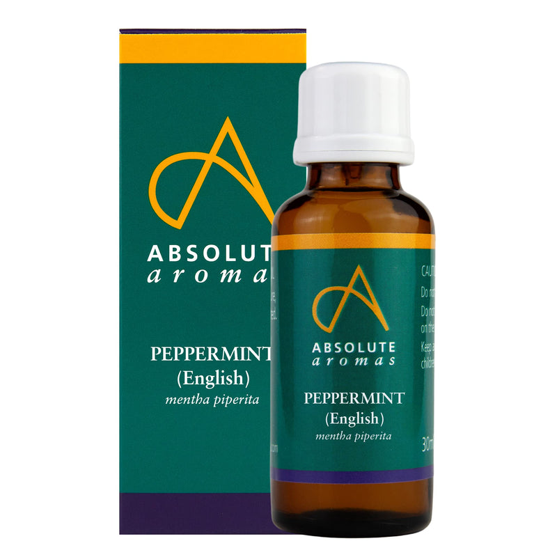 [Australia] - Absolute Aromas Peppermint, English Essential Oil 30ml - 100% Pure, Natural, Undiluted, Vegan and Cruelty-Free - for use in Diffusers and Aromatherapy Blends (30ml) 