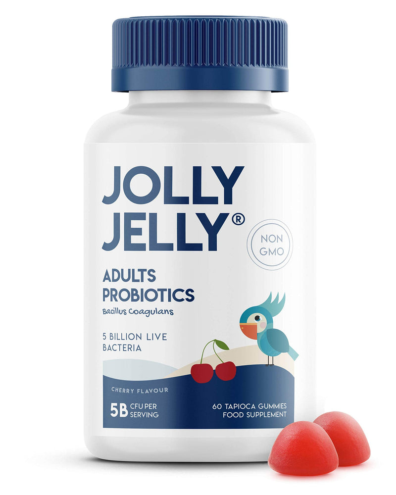 [Australia] - Adults Probiotics Tapioca Gummies - 5B CFU Bacillus Coagulans Live Bacterial Cultures Per Serving - Non-GMO, Halal, Cherry Flavour - 60 Vegan Gummies. Adults (Cherry) 