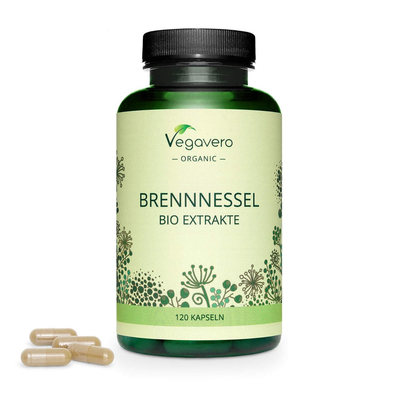 [Australia] - Stinging Nettle Vegavero® | 100% Organic | 2250mg Root & Leaf Extracts | 120 Vegan Capsules | NO Additives | Urtica Dioica 