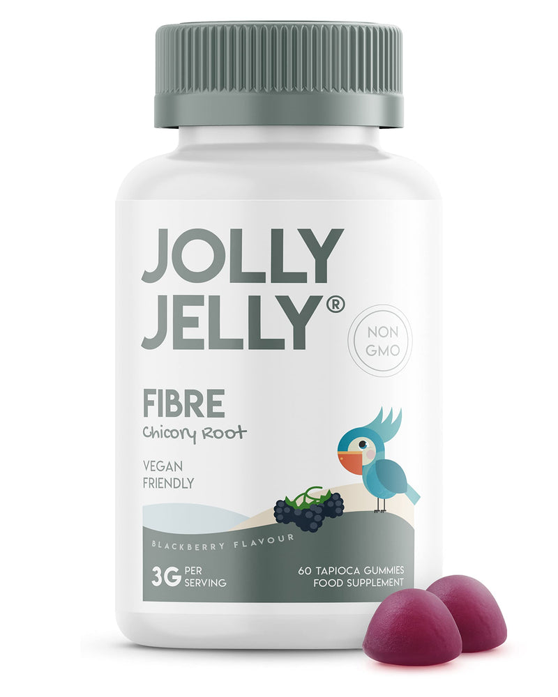 [Australia] - Fibre Gummies 3g - Digestive Health - Made from Organic Chicory Root Inulin - BlackBerry Flavour - Kosher, Halal, Non GMO - 60 Vegan Gummies. 