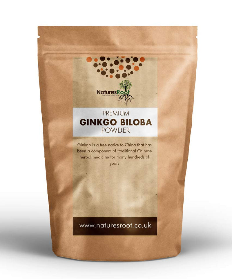 [Australia] - Nature’s Root Ginkgo Biloba Leaf Powder 125g - Chinese Super Herb| Ginkgo Powder| Natural Antioxidant | Memory Booster 125 g (Pack of 1) 