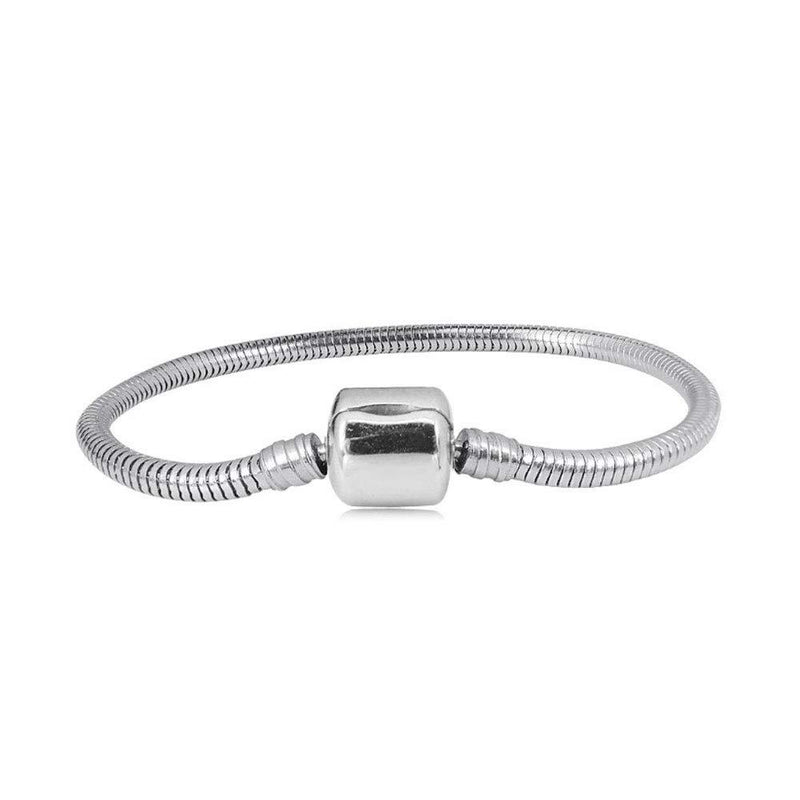 [Australia] - FGT Stainless Steel Charm Bracelets for Women Girls Snake Chain for Charm Bead Birthday Gift 19 cm 