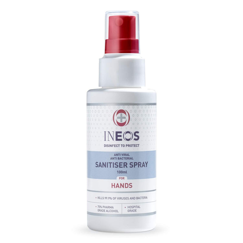 [Australia] - Hospital Grade Sanitiser Spray for Hands (100ml) by INEOS Hygienics . Made with 75% pharma grade alcohol. Kills 99.9% of viruses and bacteria. 