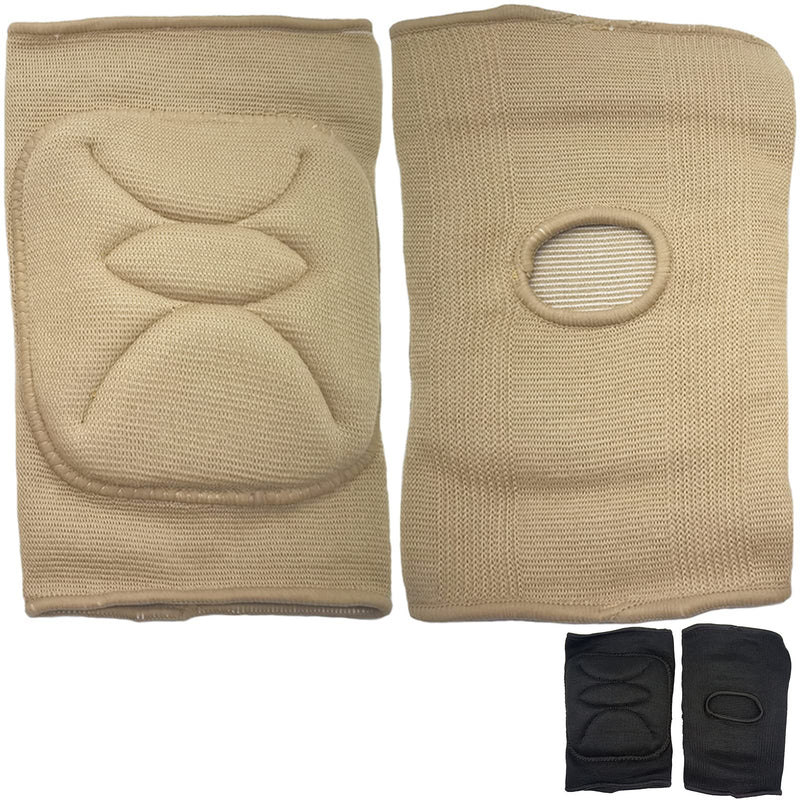 [Australia] - DANCEYOU Knee Pads Brace Sport Support thick Sponge Anti-Slip Collision for Teenager and Adult Dance Yoga Volleyball Exercise Garden M Nude 