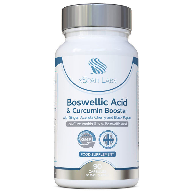 [Australia] - Boswellic Acid & Curcumin Booster Complex � 1 Month Supply, 90 Capsules - containing Minimum 95% Curcumoids & 65% Boswellic Acid - with Added Ginger, Acerola Cherry and Black Pepper 