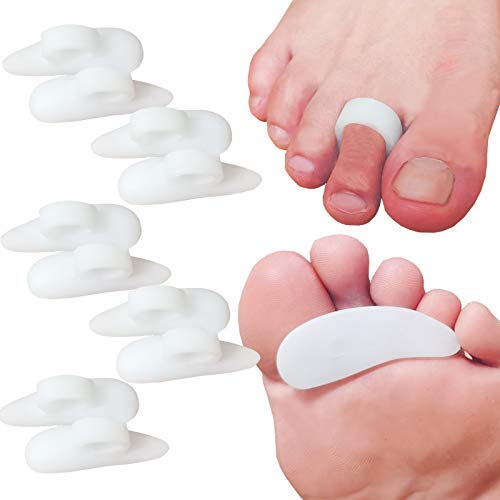 [Australia] - Mcvcoyh 10 Pack Hammer Toe Cushion - Hammer Toe Gel Pads Corrector & Straightener for Curled, Claw & Mallet Toe Relief - Right & Left Gel Support Crest Cushion White 