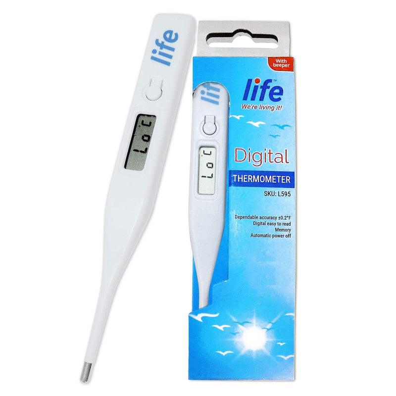 [Australia] - Digital Thermometer with Fast 30 Second Reading - for Oral, Underarm, Rectal Temperature - for Adults & Kids - Audible Beep - by Life 