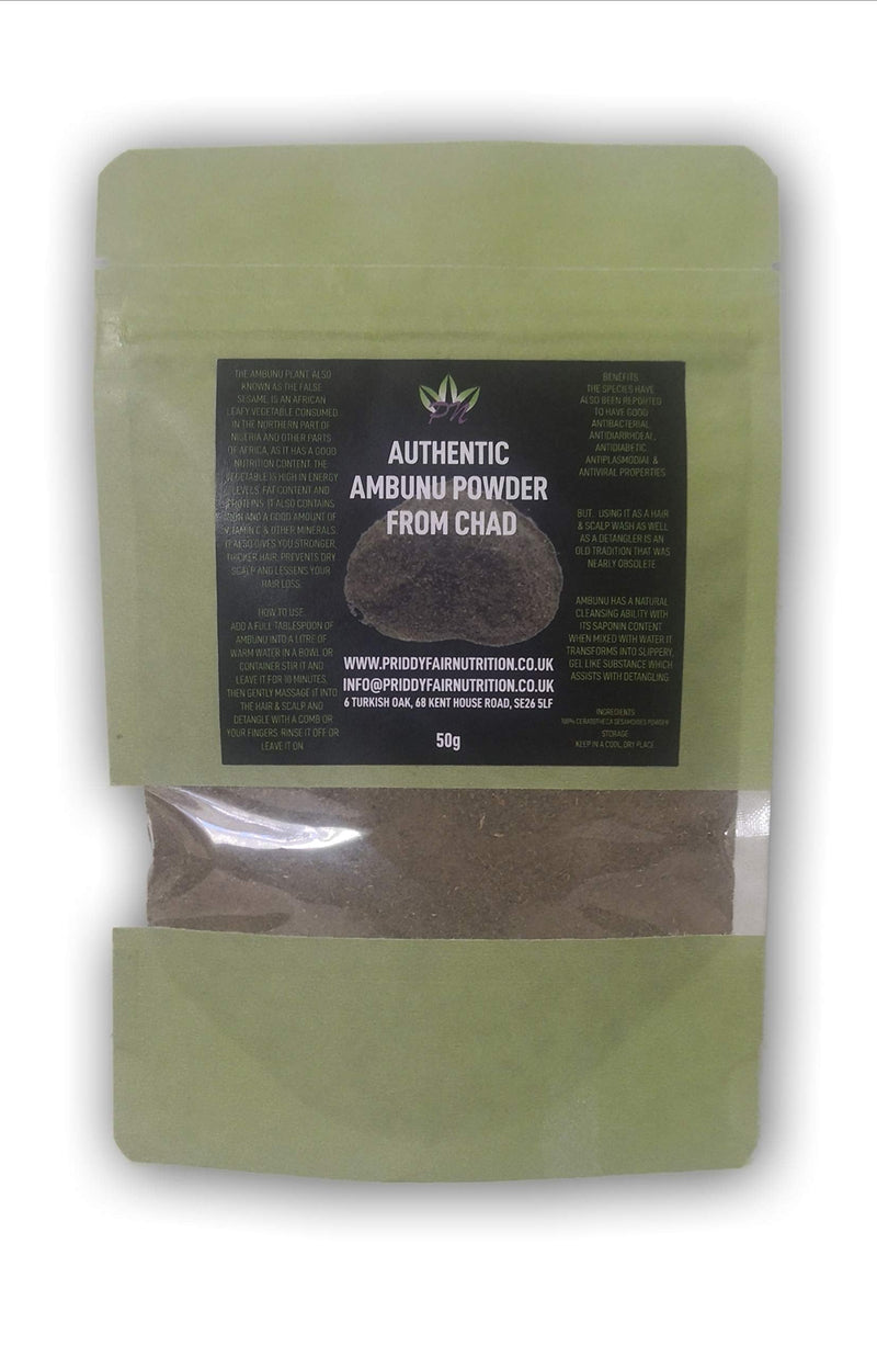 [Australia] - Ambunu powder 50g (Ceratotheca Sesamoide) directly from chad Premium Quality, Safe for All hair types - Straight, Wavy, Curly & Kinky hair by Priddyfair Nutrition 