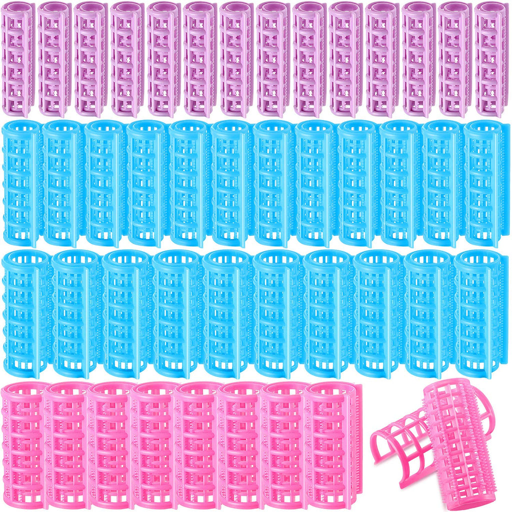 [Australia] - 44 Pieces Plastic Hair Rollers Self Grip Rollers Hairdressing Curlers Snap on Rollers No Heat Hair Curlers for DIY Hairdressing Hair Salon Hair Barber, 4 Sizes 