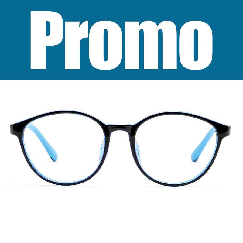 [Australia] - Cyxus Kid's Anti-Blue Light TR Youth Retro Round Blue (Clear Lens) 