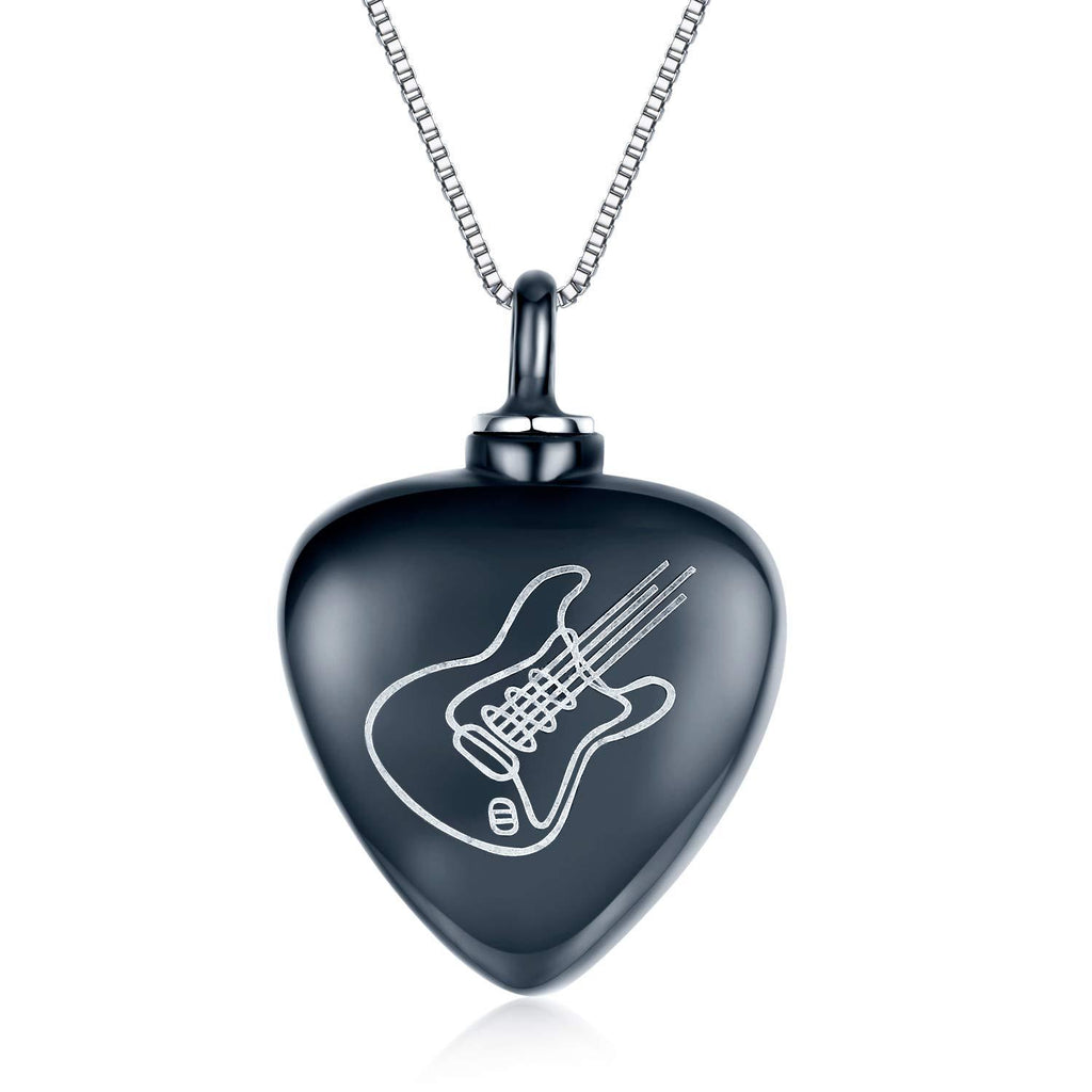 [Australia] - SOULMEET 925 Sterling Silver Urn Necklace Memorial Guitar Urn for Ashes Instrument Cremation Jewelry 