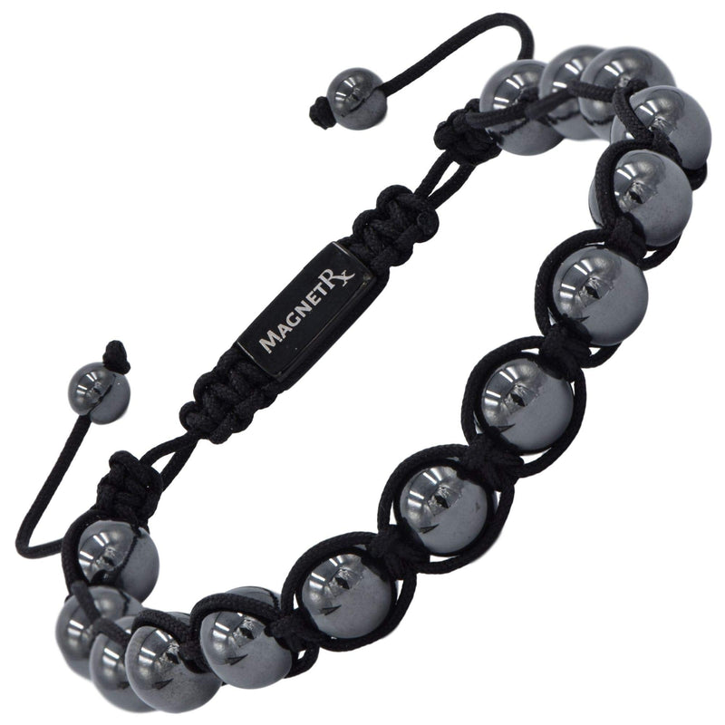 [Australia] - MagnetRX® Hematite Magnetic Bracelet - Beaded Magnetic Hematite Bracelets (Bali 8mm Bead) Bali 8mm Bead 