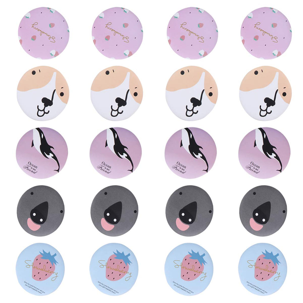 [Australia] - FRCOLOR 20pcs Compact Mirror Bulk Mini Hand Mirror Round Makeup Glass Mirror For Purse Pocket 