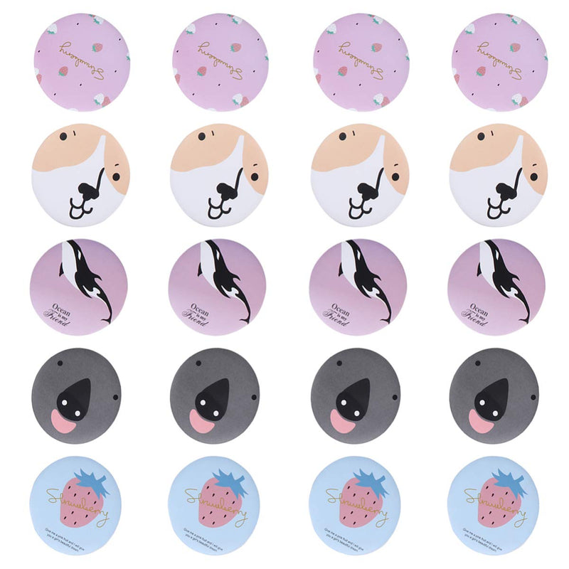 [Australia] - FRCOLOR 20pcs Compact Mirror Bulk Mini Hand Mirror Round Makeup Glass Mirror For Purse Pocket 