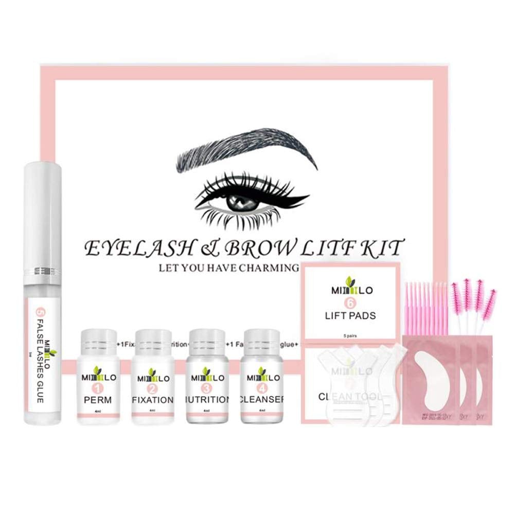 [Australia] - Ofanyia Eyelash Brow Lift Kit, Lash Brow Perm Kit, Professional Eyelash Extensions Set, Lash Curling Brow Perming Eyelash Brow Lamination Set for Fuller Brow Look And Curled Lashes 