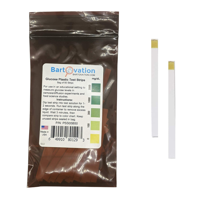 [Australia] - Scientific Glucose Test Strips for Food Science or Osmosis/Diffusion Experiments [Bag of 50 Plastic Strips] 