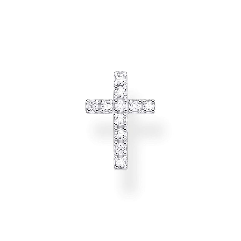 [Australia] - Thomas Sabo Women's Single Cross Stud Earrings 925 Sterling Silver 